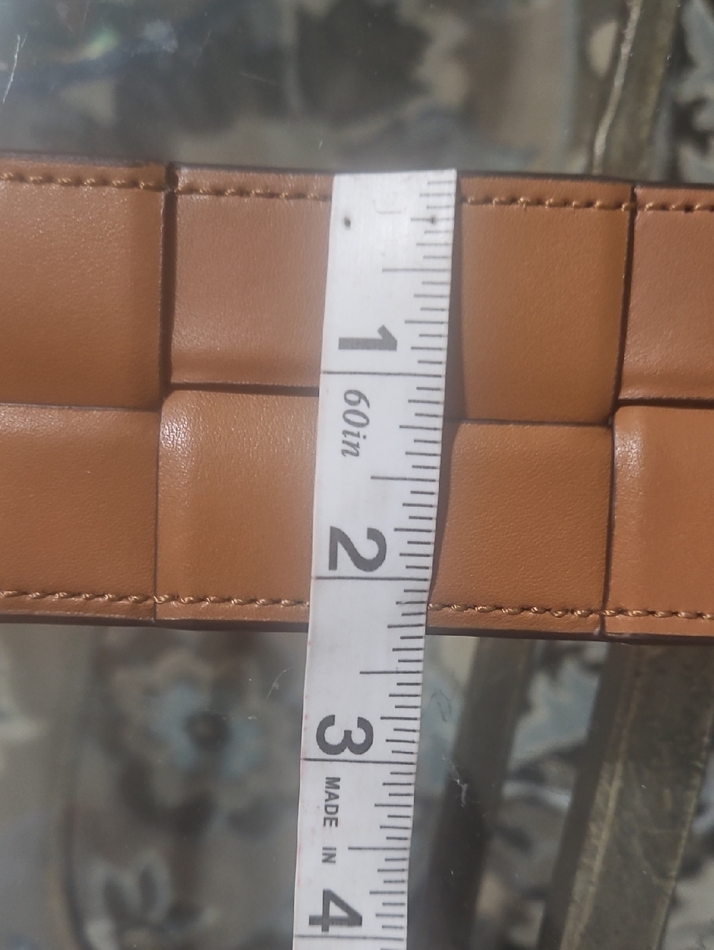 Micheal Kors Brown Woven Leather Wide Belt Sz S/M - Picture 11 of 11